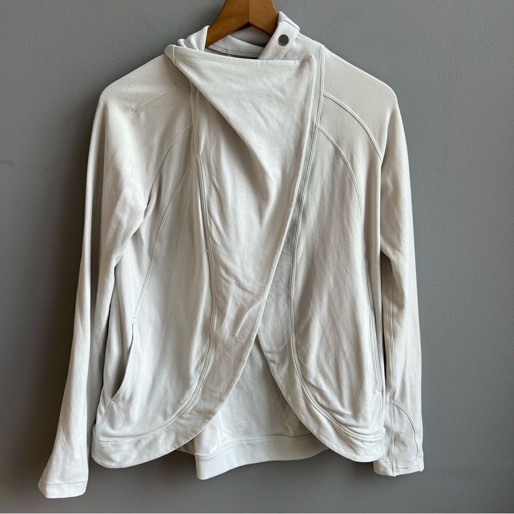 Lululemon Rulu Rally Wrap Long Sleeve Jacket Top Size 4 Heathered Ocean Mist